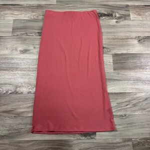 Aritzia Wilfred Janine Skirt Ribbed Knit Midi Skirt in Ashy Rose Size Medium